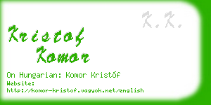kristof komor business card